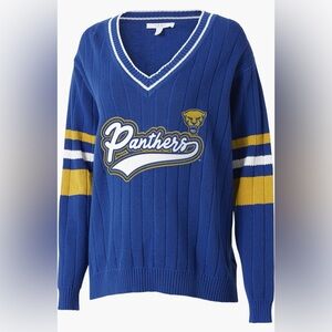 University of Pittsburgh Panters Women's Blue V-Neck Sweater